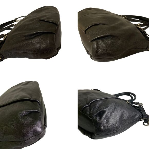 Coach Madison Black Leather Convertible Satchel with Shoulder Strap Medium Size - Picture 6 of 13